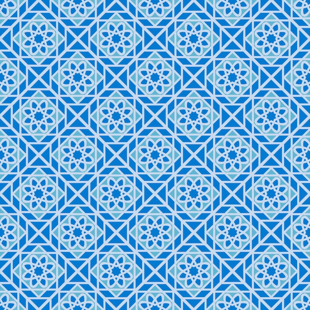 Seamless texture with arabic geometric ornament Vector mosaic pattern