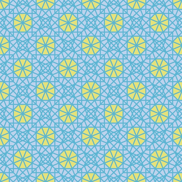 Seamless texture with arabic geometric ornament Vector mosaic pattern