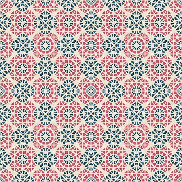 Seamless texture with arabic geometric ornament Vector mosaic pattern