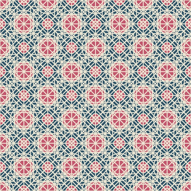 Seamless texture with arabic geometric ornament Vector mosaic pattern