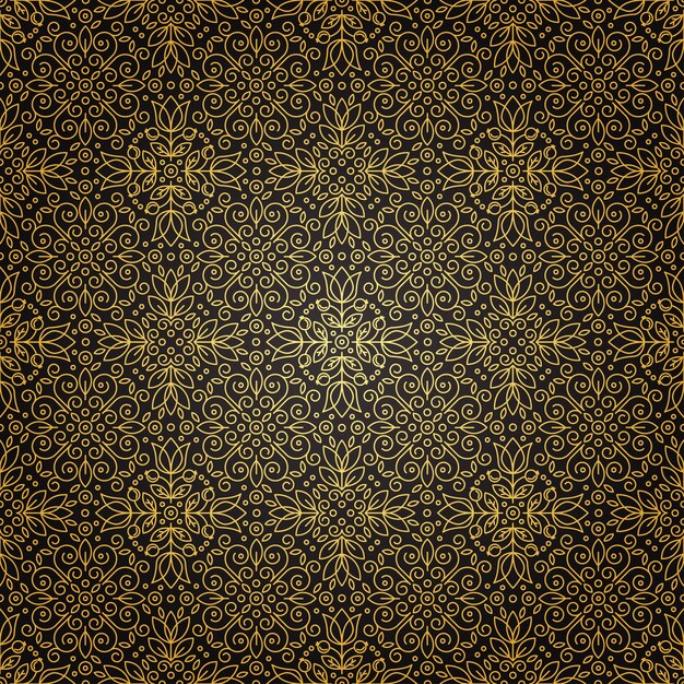 Seamless texture with vintage geometric ornament Vector thin li