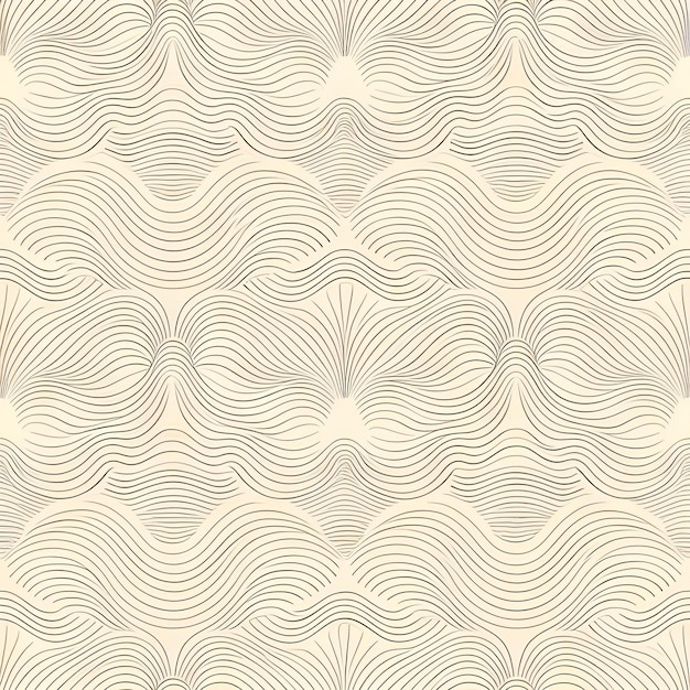 Seamless tile pattern of abstract ripple textures on a light taupe background