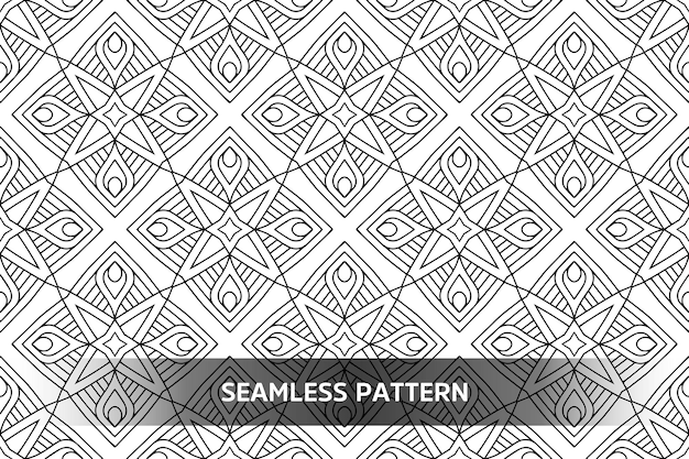 Seamless tribal texture geometric design hand draw