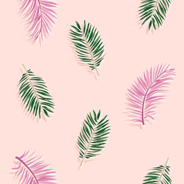 Seamless tropical leaf pattern.