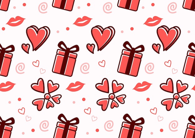  Seamless valentine pattern 