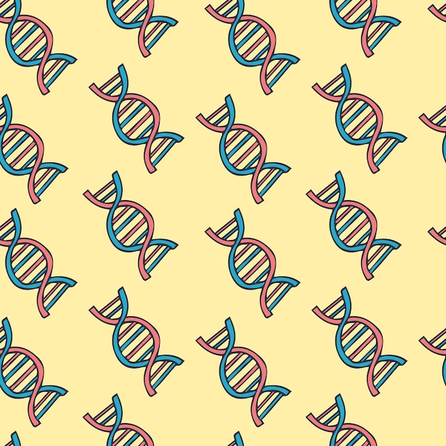 Seamless vector background with dna connections