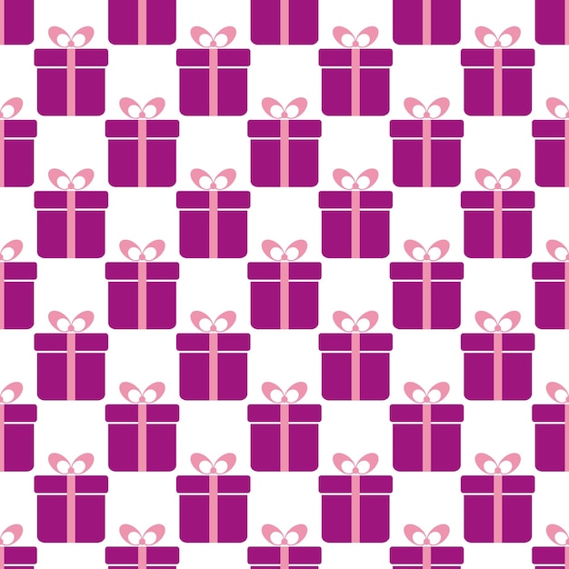 Seamless vector background with gift boxes