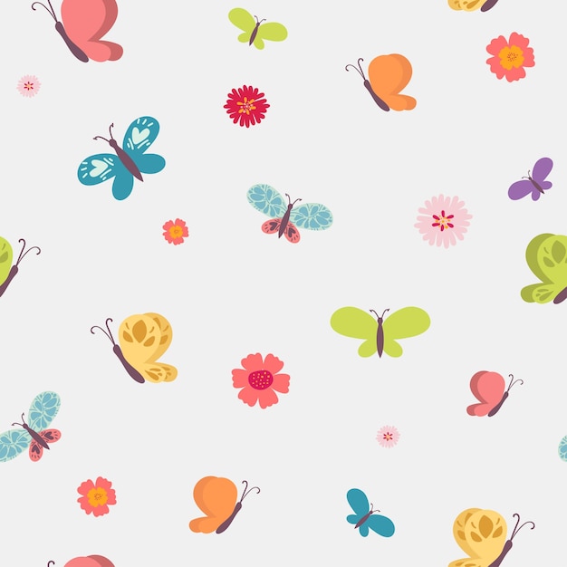 Seamless vector butterfly pattern