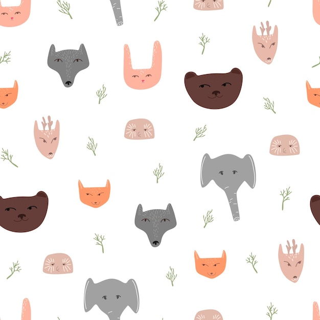 Seamless vector  Children's pattern for printing on pastel linen and stationery