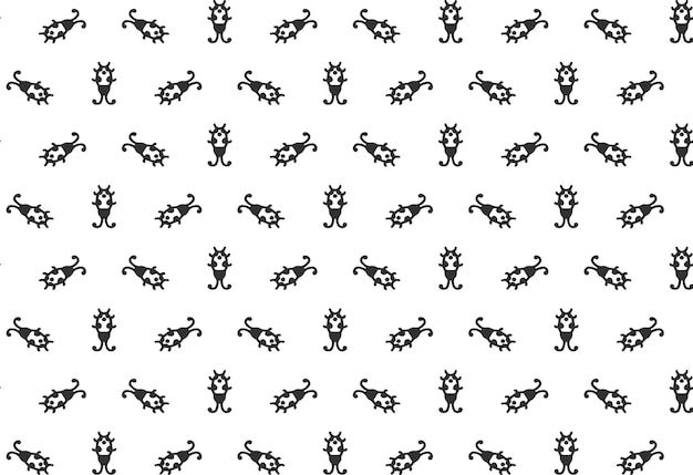 seamless vector doodle ladybug pattern