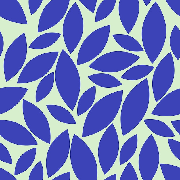 Seamless vector floral pattern with blue leaves For print cover background