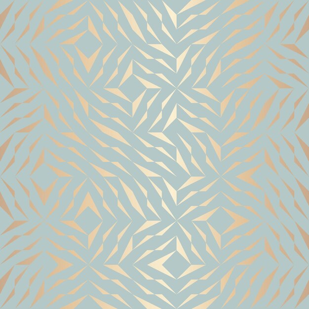 Seamless vector geometric golden element pattern. Abstract background copper texture on blue green. Simple minimalistic graphic print. Modern turquoise trellis grid. Trendy hipster sacred geometry.