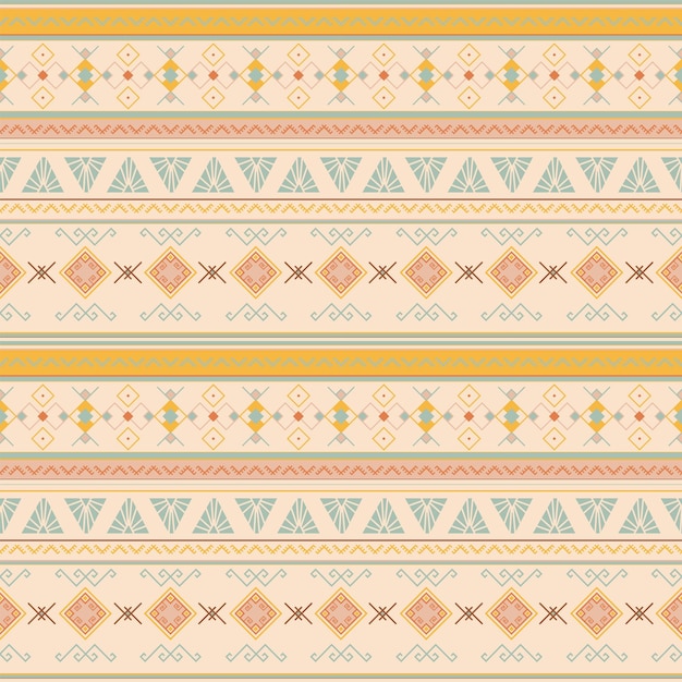 Seamless vector geometric pattern Tribal vintage ethnic drawing