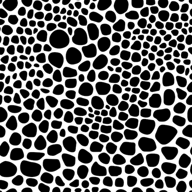 Seamless vector pattern of black pebbles