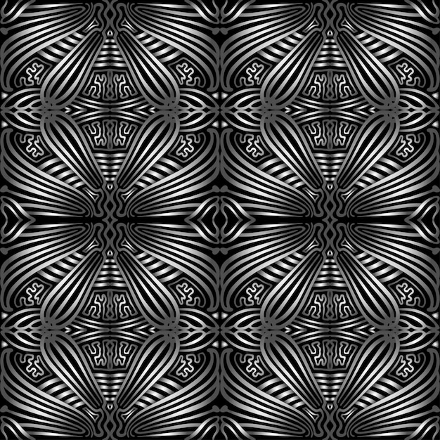 Seamless vector pattern of decorative geometric elements