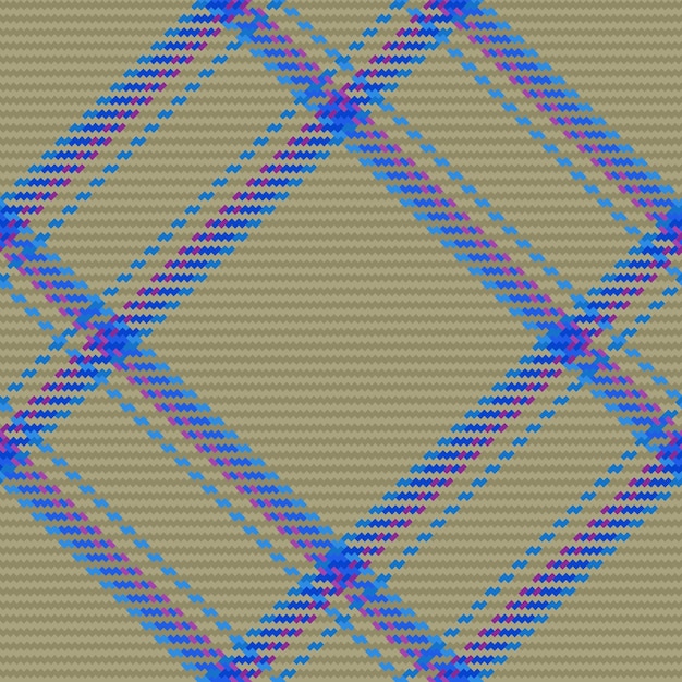 Seamless vector pattern Plaid texture fabric Tartan check background textile