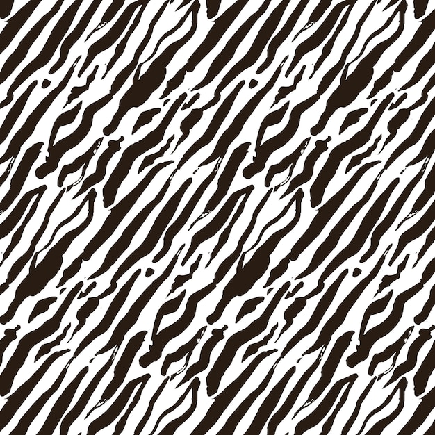 Seamless vector pattern with animal zebra print Vector illustration of zebra fur