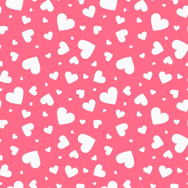 Seamless vector pattern with hearts Happy valentines day beautiful background