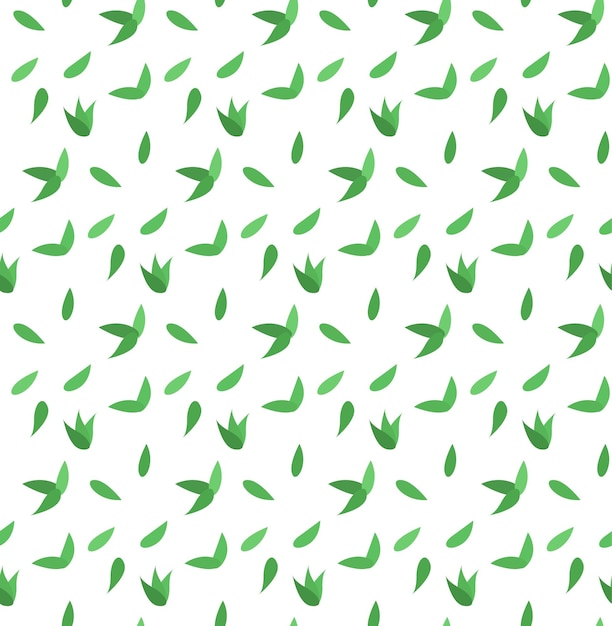 Seamless vector pattern with small green leaves