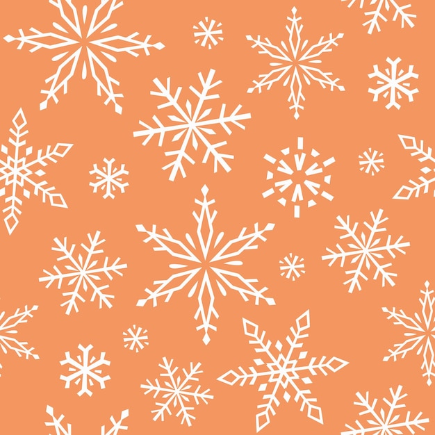 Seamless vector pattern with snowflakes For fabrics wrapping paper wallpapers