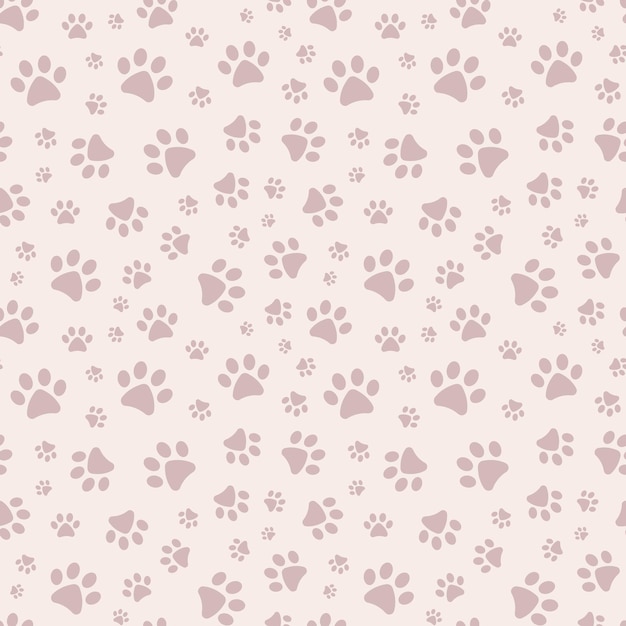 Seamless vector repeat pattern for pet with paws