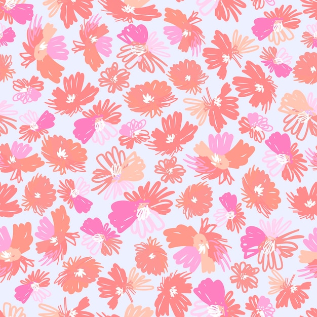 Seamless vintage floral pastel pattern