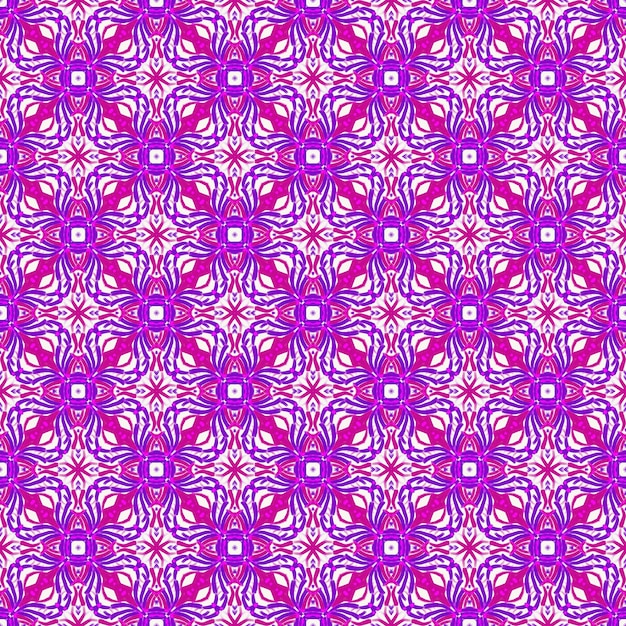 Seamless violet flower abstract creative fabric ethnic pattern background indian artistic boho