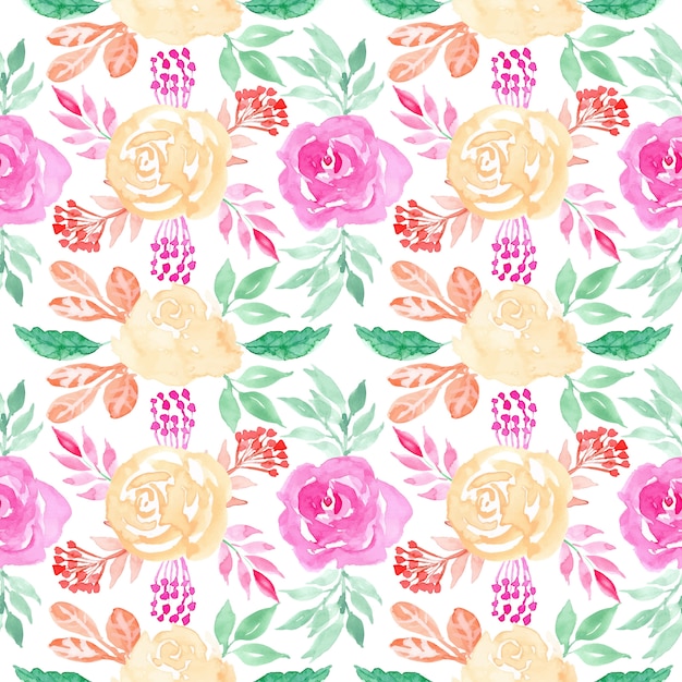 seamless watercolor floral pettern