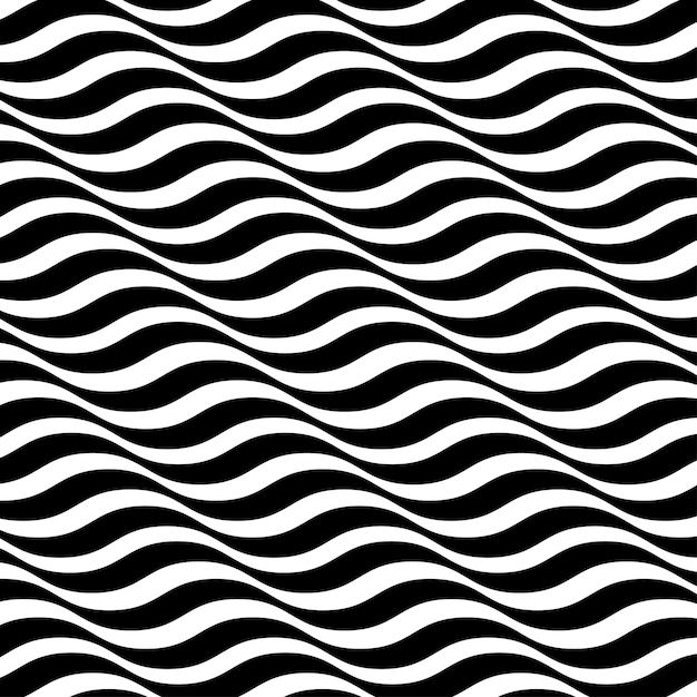 Seamless wave ripple pattern vector background