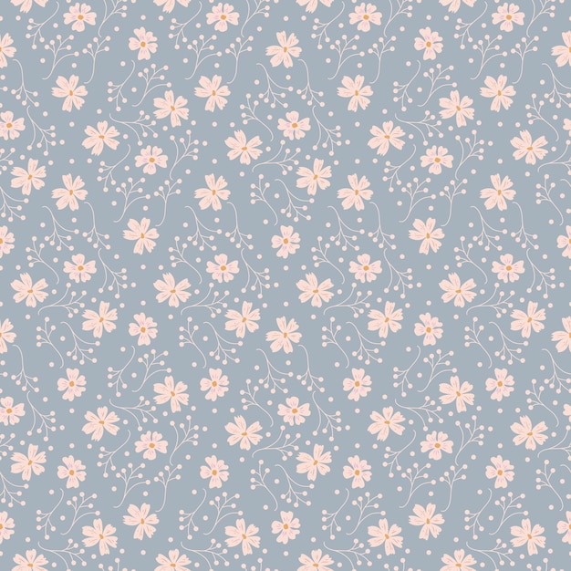 Seamless wildflowers pattern