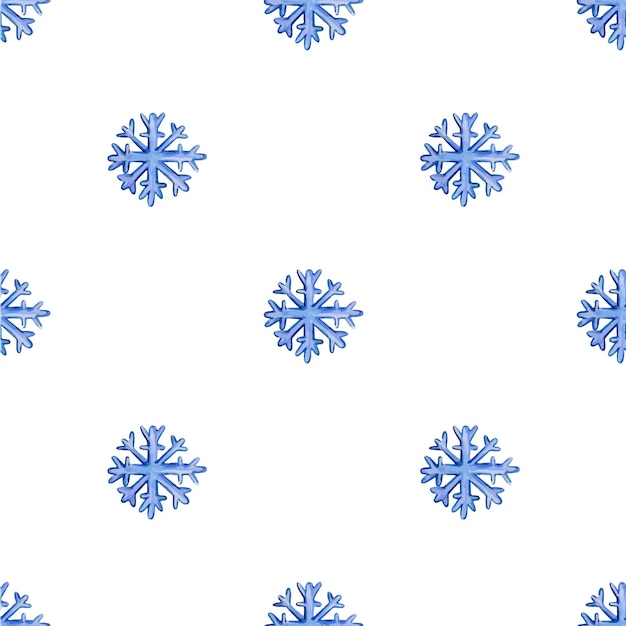 Seamless winter pattern with snowflakes on a white background vector illustration