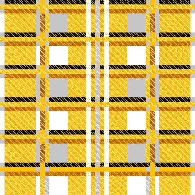 Vector a seamless yellow and black plaid pattern with a black stripe