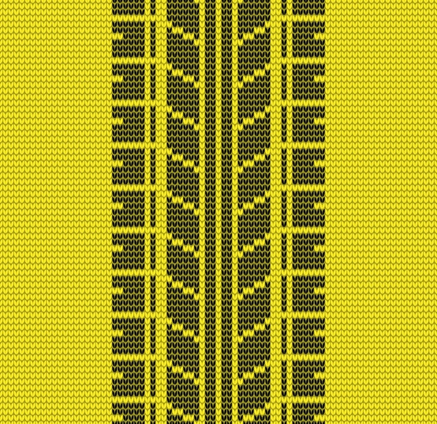 Seamless yellow tire track knitting