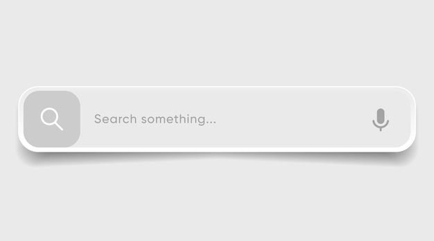 Vector search bar with suggestions for ui ux design and web site search address and navigation bar icon c