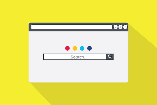 search browser bar in flat style 