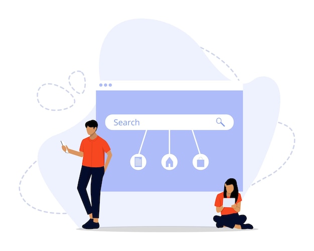 Search engine concept illustration