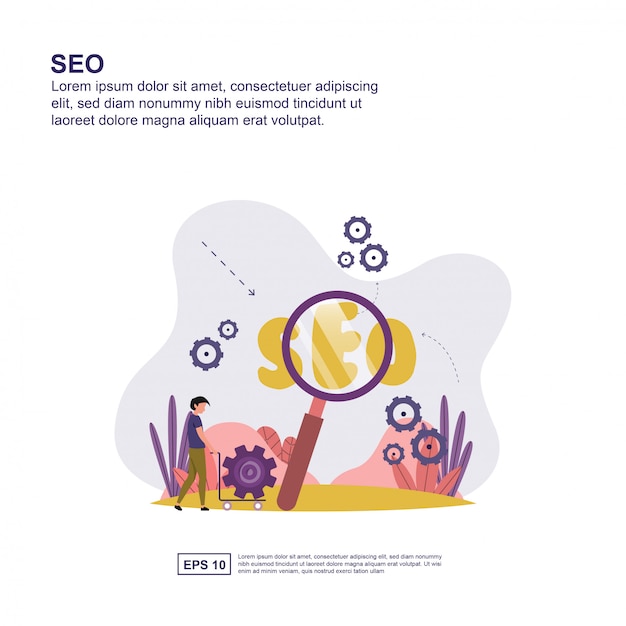 Search engine optimization concept vector illustration flat design.