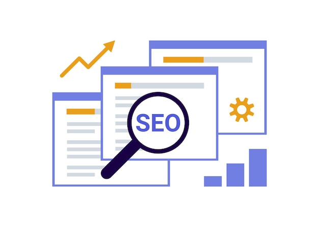 Search engine optimization SEO optimization analytics and advertising concept Search screen