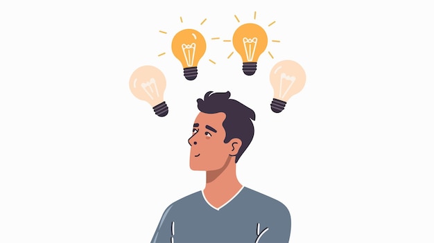 Vector in search of good idea flat style vector isolated