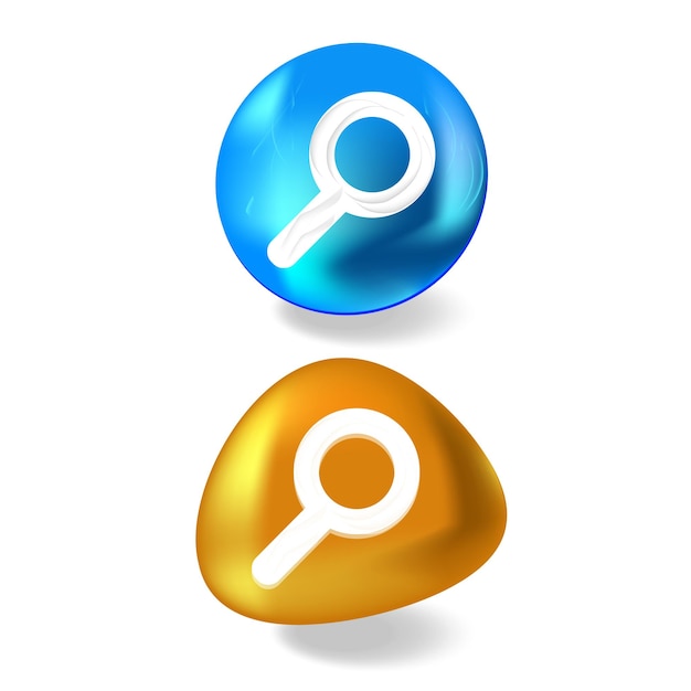 Search icon 3d Vector