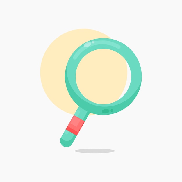 Search icon cartoon style illustration