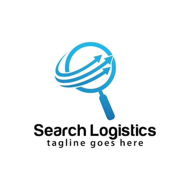 Search Logistics logo design template