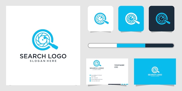 search logo design and business card template