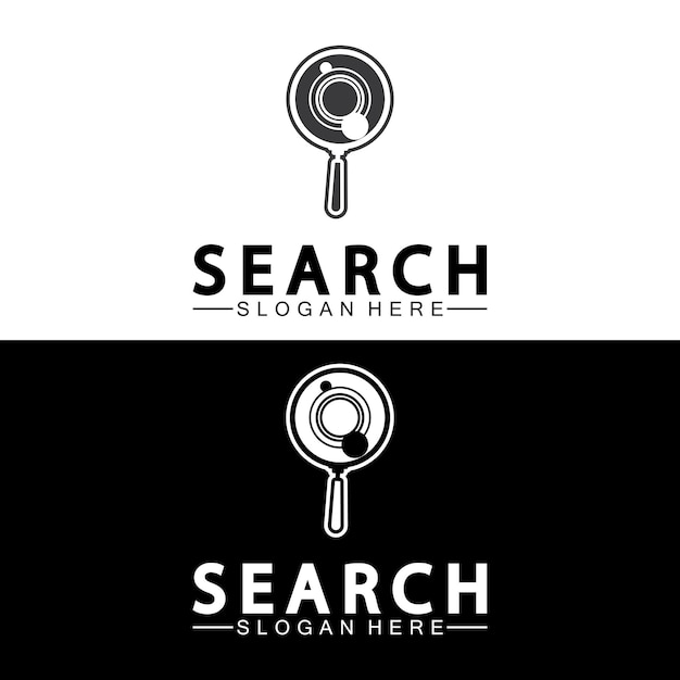 Search Logo With Magnifying Glass And Eye Symbol icon vector