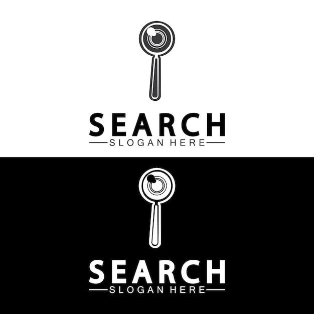 Search Logo With Magnifying Glass And Eye Symbol icon vector