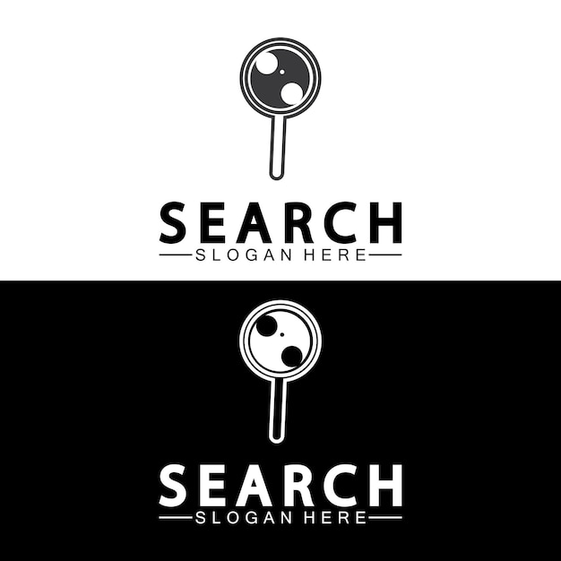 Search Logo With Magnifying Glass And Eye Symbol icon vector