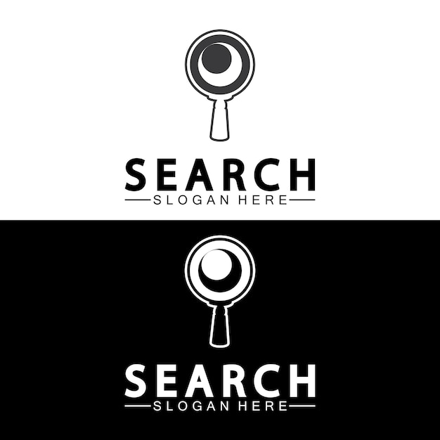 Search Logo With Magnifying Glass And Eye Symbol icon vector