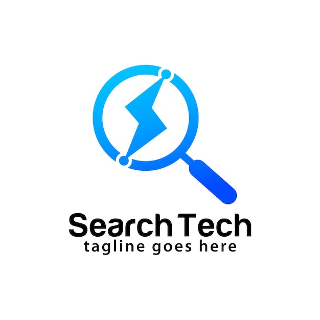 Search Tech logo design template