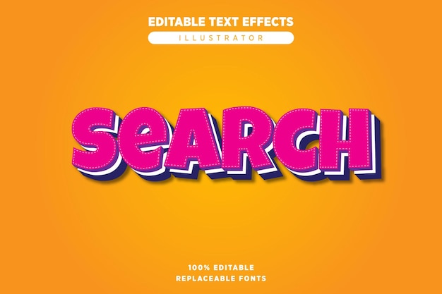 Search text effext editable