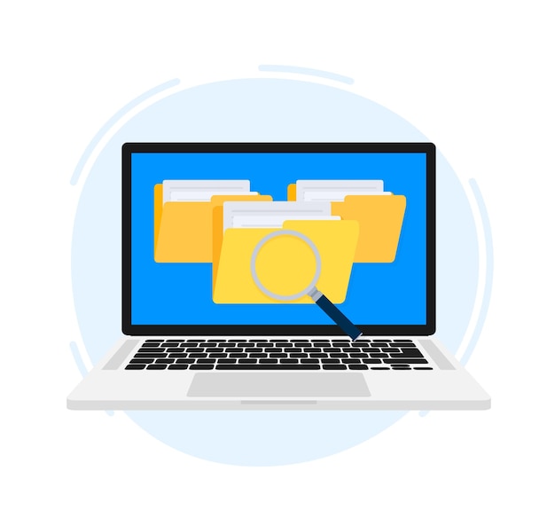 Searching file Magnifying glass with Searching and indexing files File manager